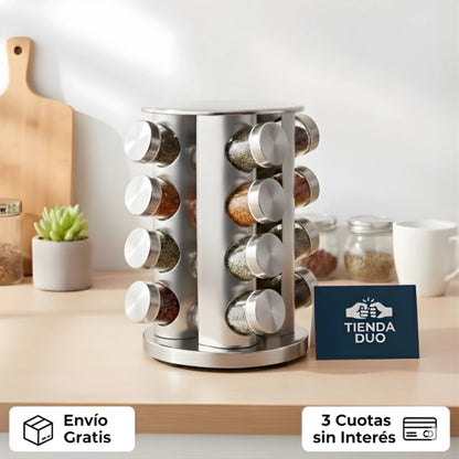 ESPECIERO x16 PIEZAS GIRATORIO 360